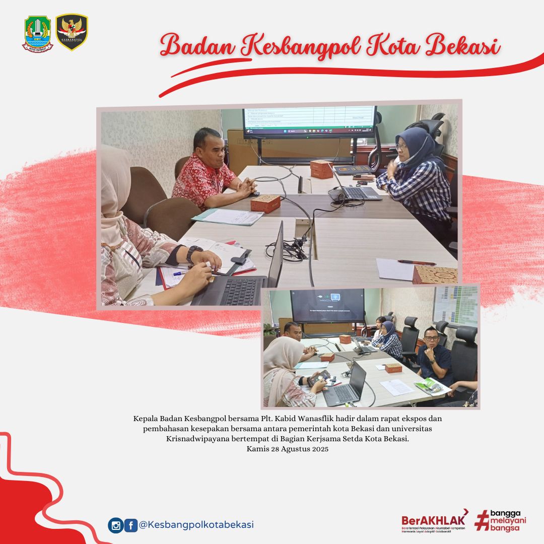 rapat ekspos dan pembahasan kesepakan bersama antara pemerintah kota bekasi dan universitas krisnadw