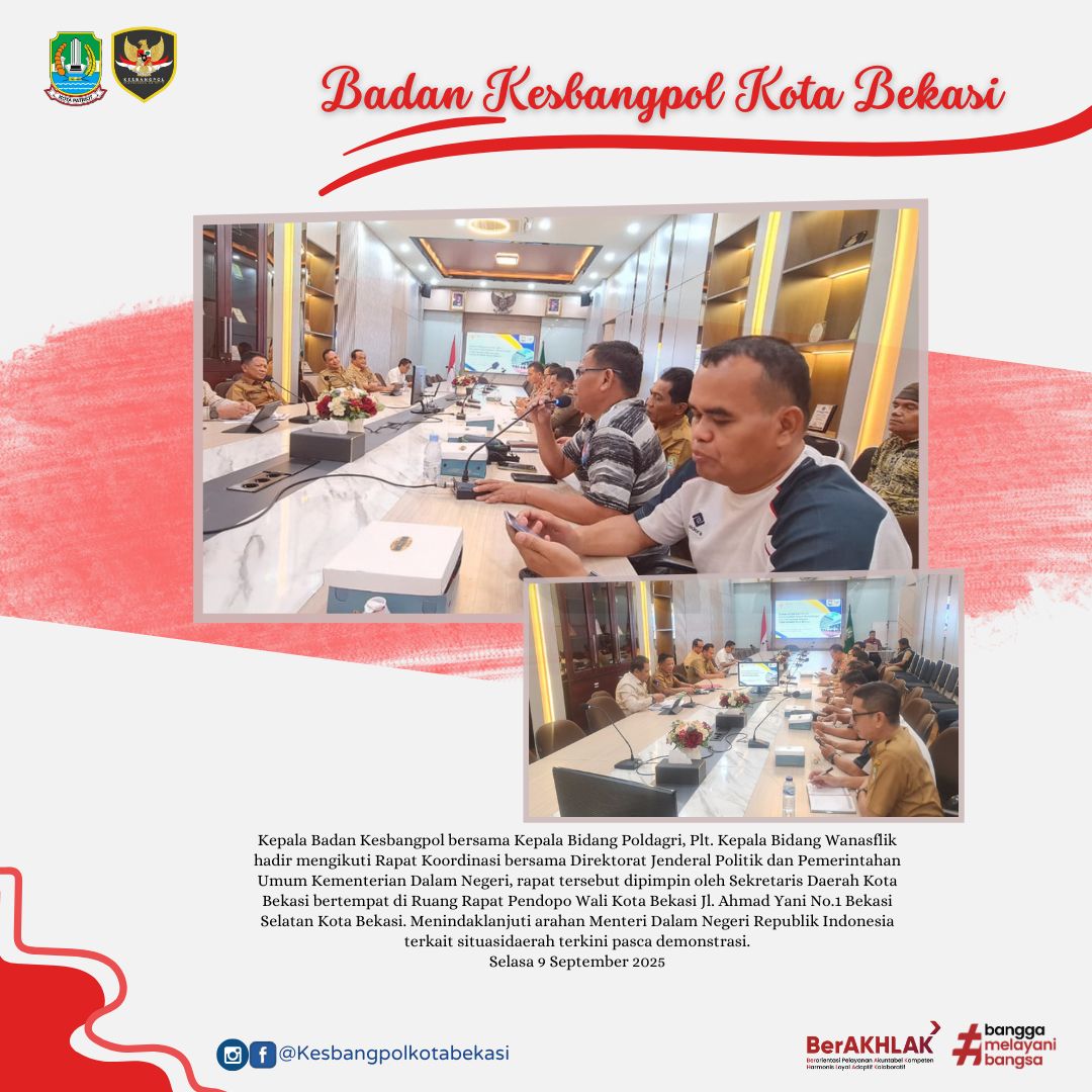 rapat koordinasi bersama direktorat jenderal politik dan pemerintahan umum kementerian dalam negeri,