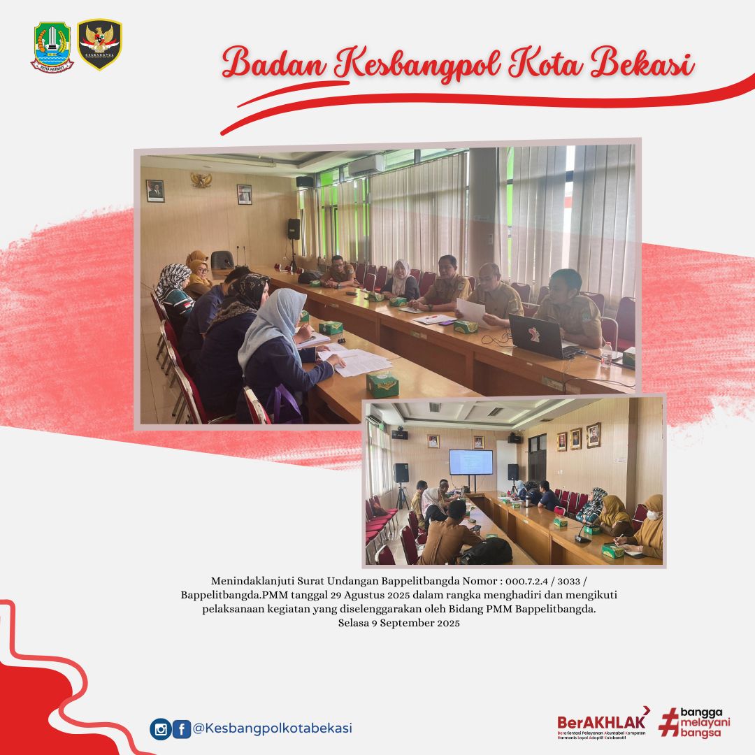 menghadiri dan mengikuti pelaksanaan kegiatan yang diselenggarakan oleh bidang pmm bappelitbangda. a