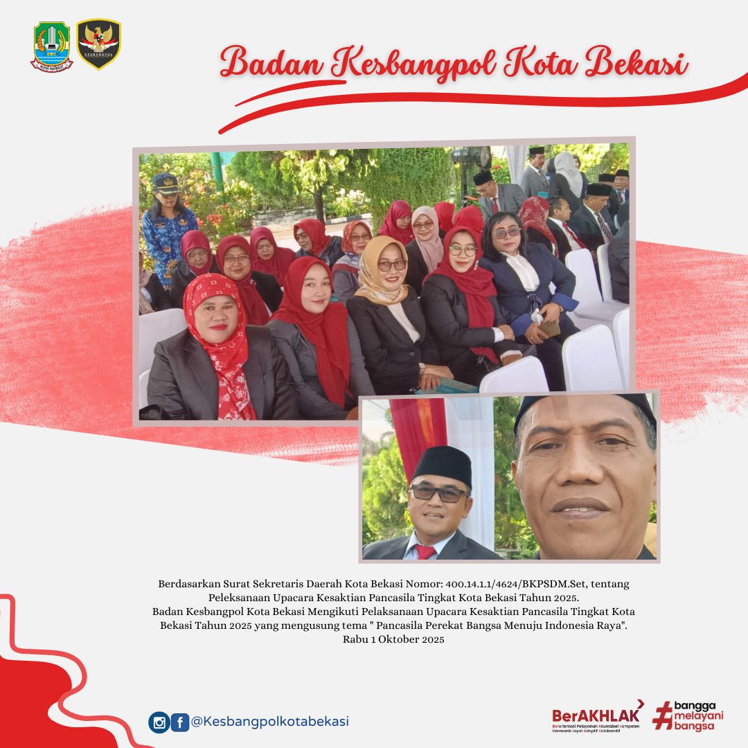 upacara kesaktian pancasila tingkat kota bekasi tahun 2025.