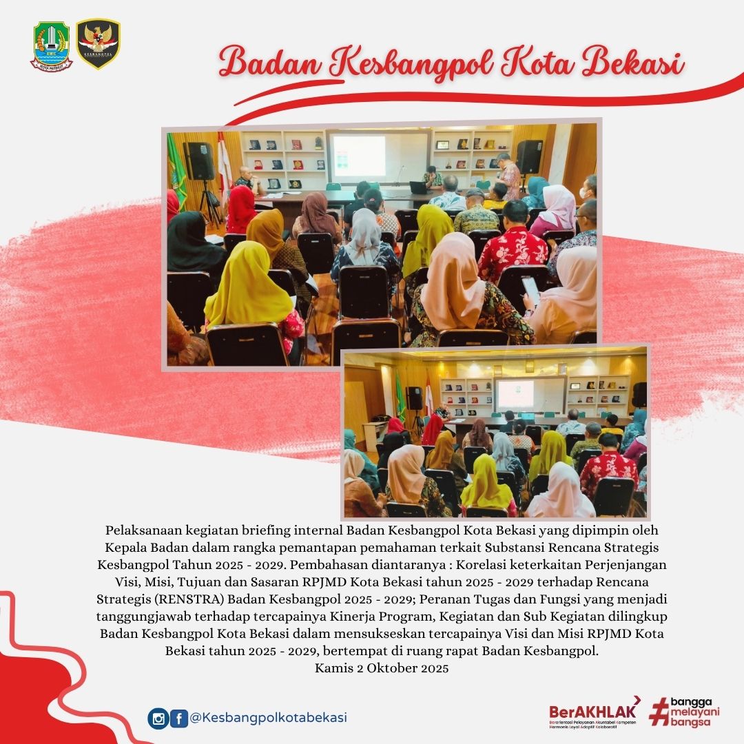 pemantapan pemahaman terkait substansi rencana strategis kesbangpol tahun 2025 - 2029