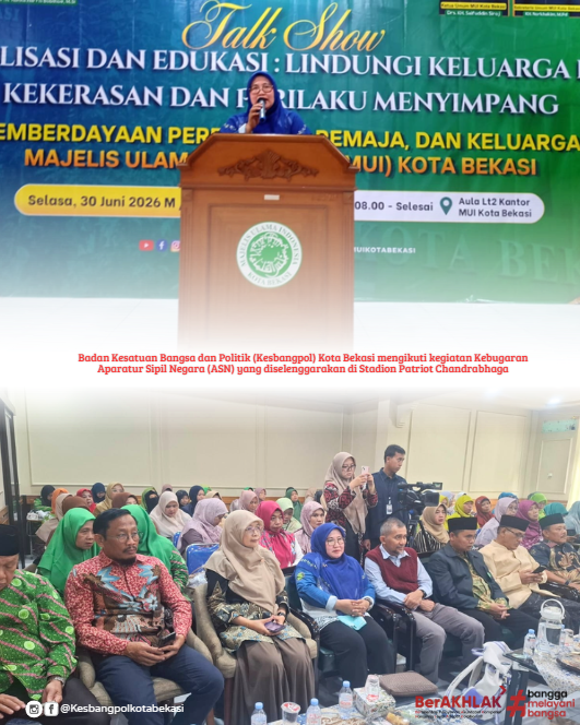 menghadiri kegiatan talkshow mui kota bekasi tentang perlindungan keluarga dari kekerasan