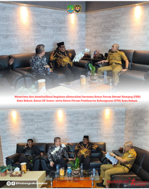 menerima dan memfasilitasi kegiatan silaturahmi bersama ketua forum betawi rempug (fbr) kota bekasi,