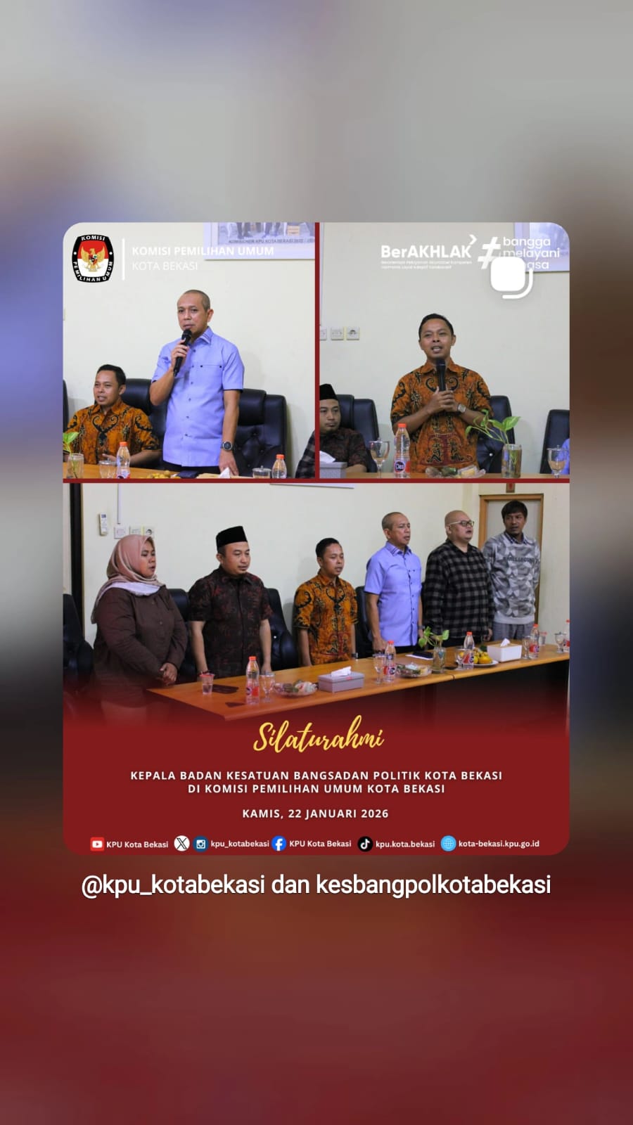 silaturahmi dan podcast dengan kpu kota bekasi