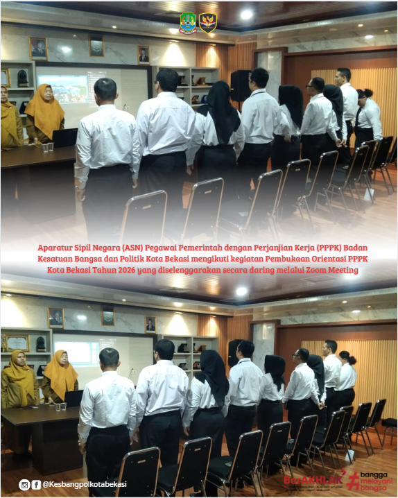 pembukaan orientasi pppk kota bekasi tahun 2026 yang diselenggarakan secara daring melalui zoom meet