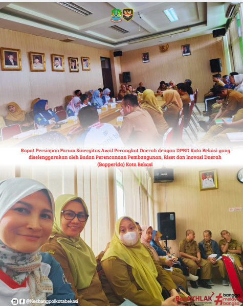 rapat persiapan forum sinergitas awal perangkat daerah dengan dprd kota bekasi yang diselenggarakan 