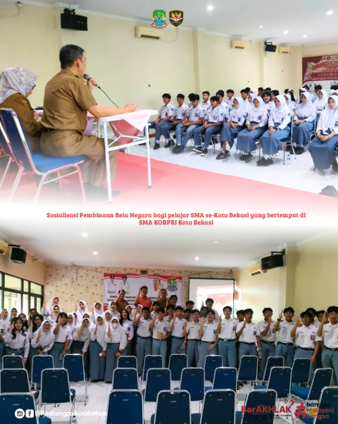 sosialisasi pembinaan bela negara bagi pelajar sma se-kota bekasi yang bertempat di sma korpri kota
