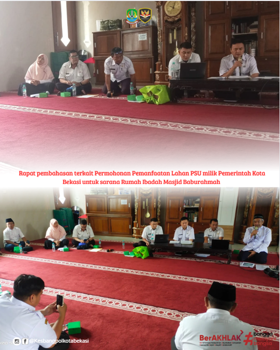 rapat pembahasan terkait rencana penggunaan lahan tersebut sebagai sarana rumah ibadah masjid babura