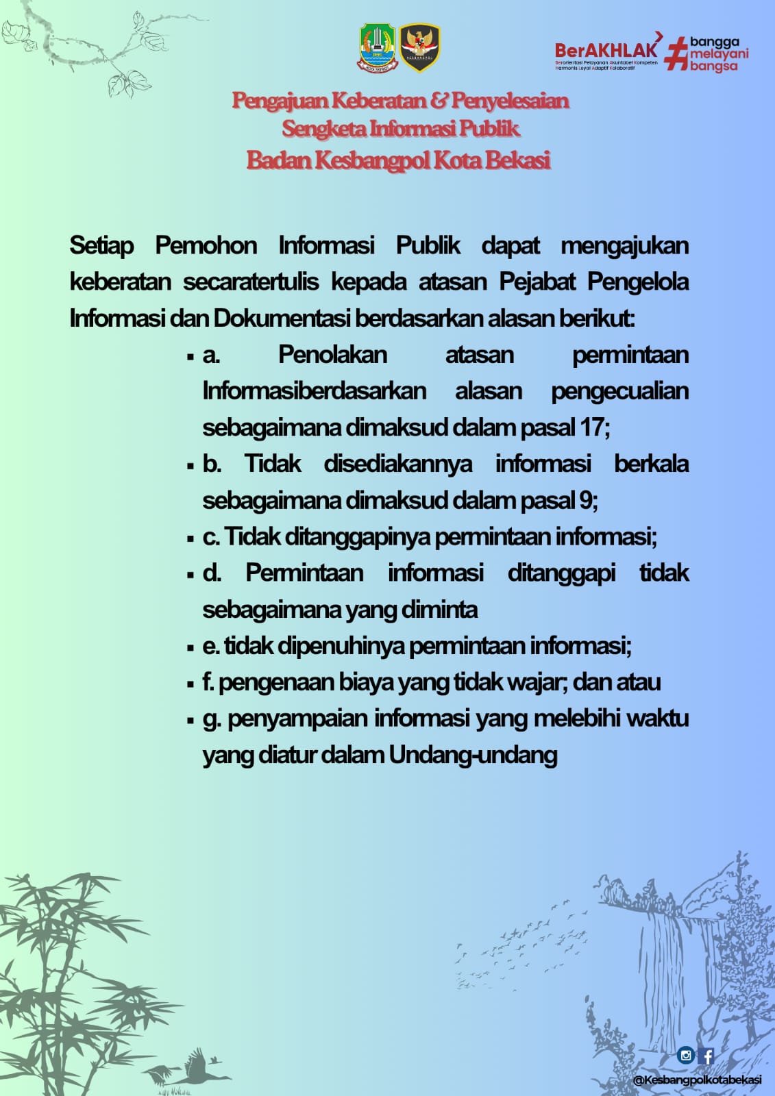 pengajuan keberatan dan proses penyelesaian sengketa informasi publik